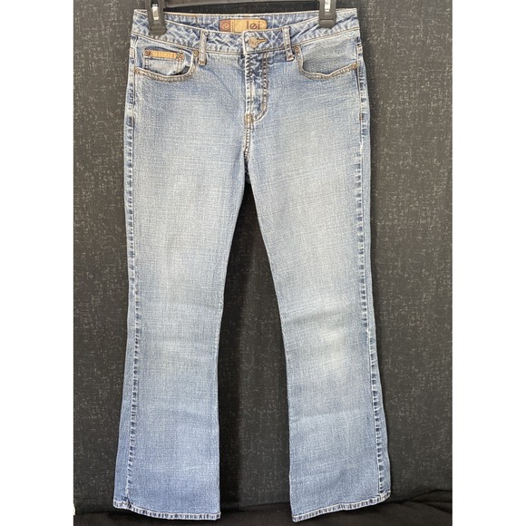 L.e.i. Jeans Women's size 7 Ashley Trouble Flared Low Rise Denim Stretch - Picture 1 of 16